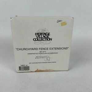 Dept 56 Heritage Village Collection Church‎ Fence Extensions #5807-6 Set of 4